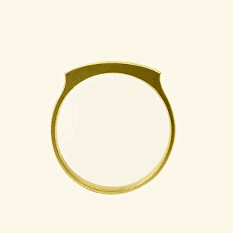 Small Bridge 14k Gold Wedding Band by Carla Caruso