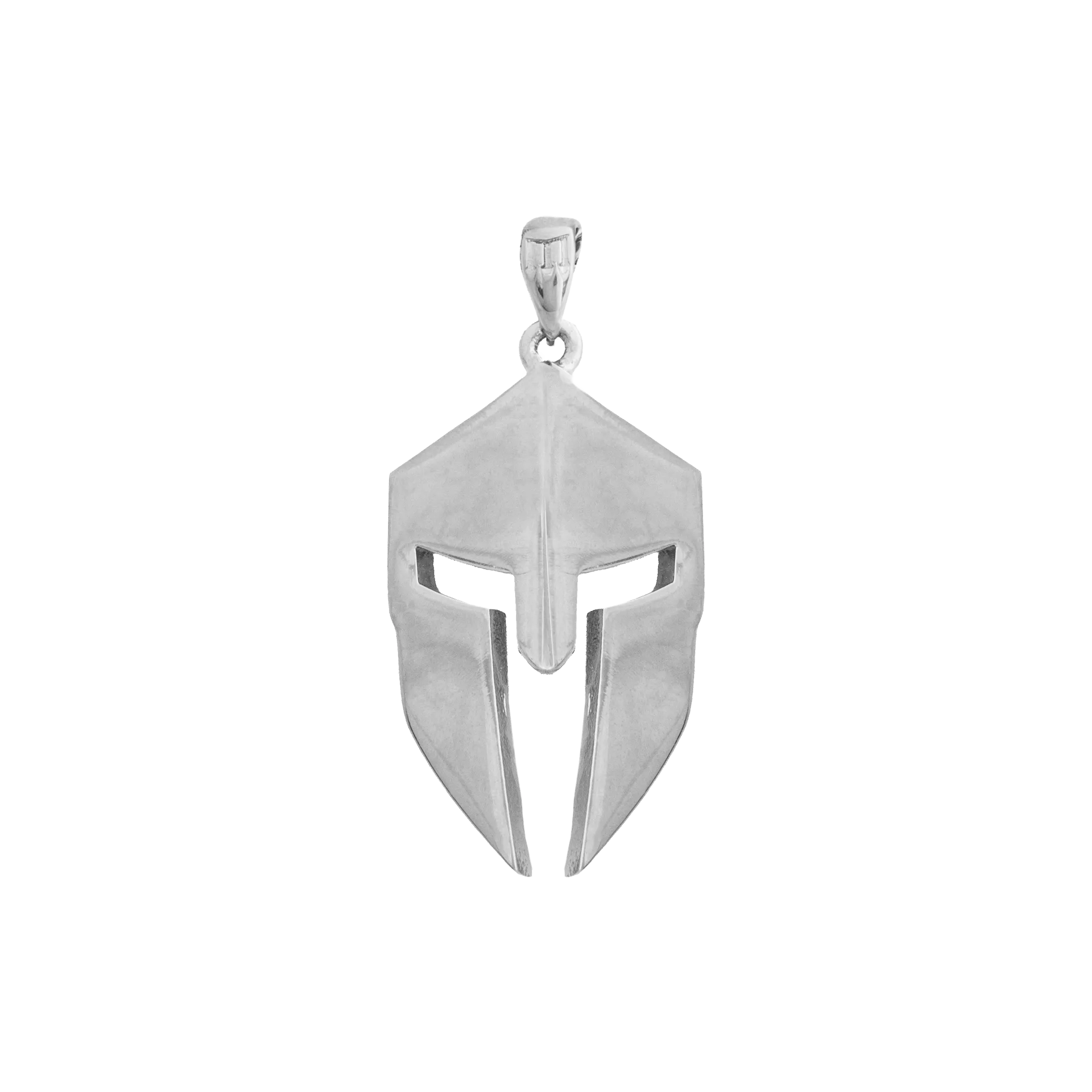 Spartan Helmet Pendant - White Gold