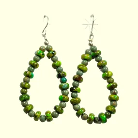 Speckled Green Turquoise Earrings