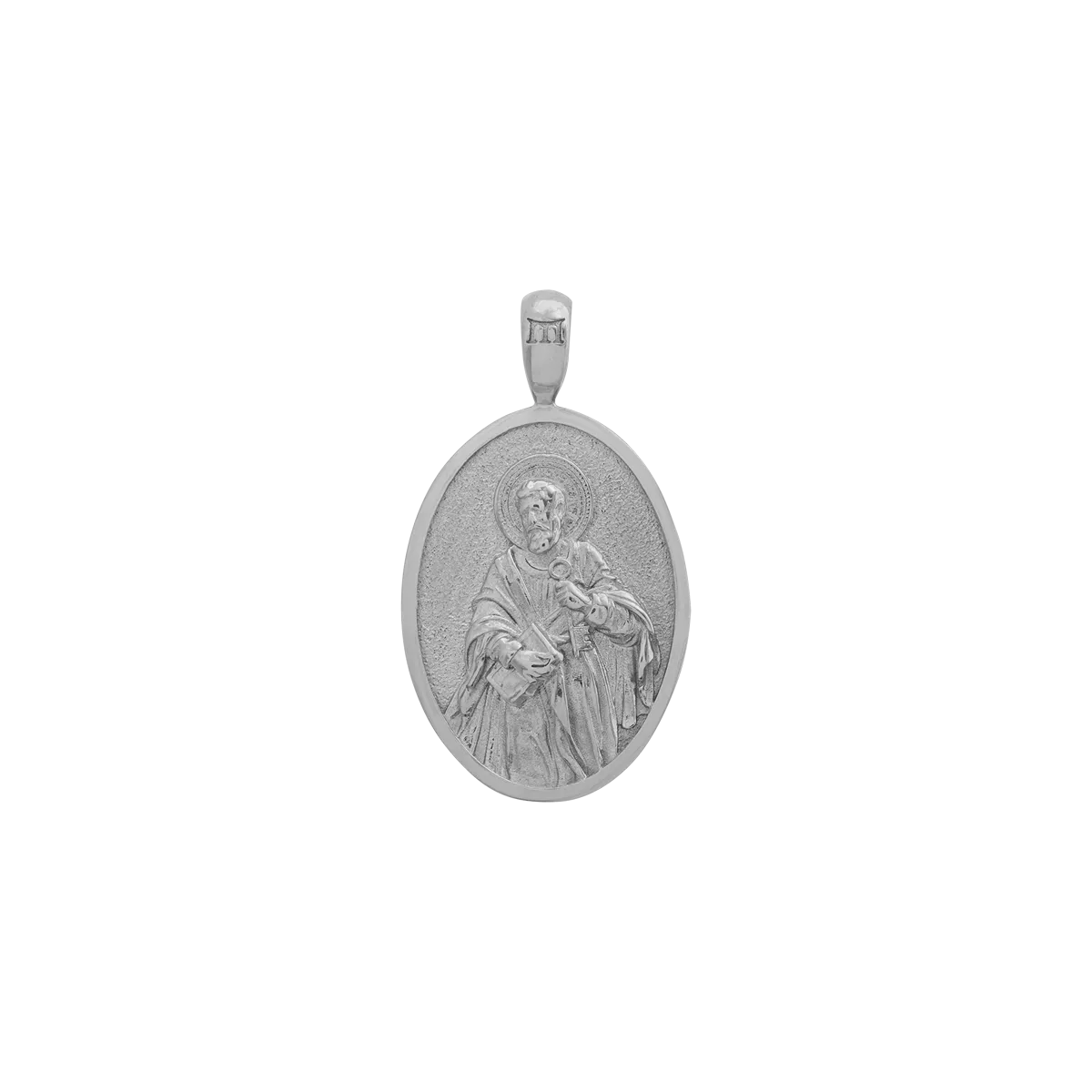 St. Peter Pendant - White Gold