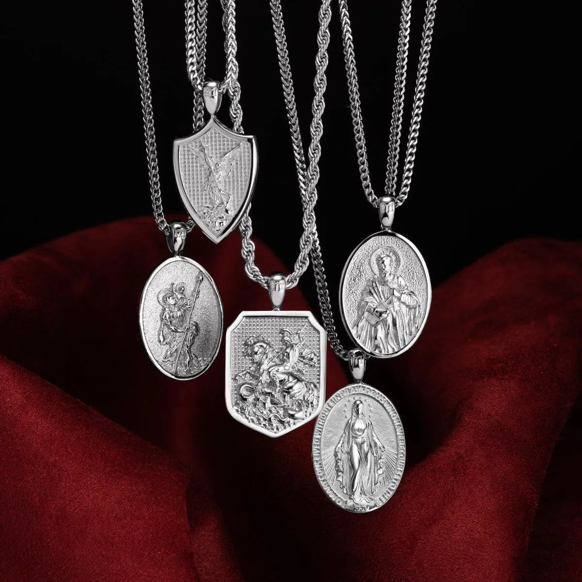 St. Peter Pendant - White Gold