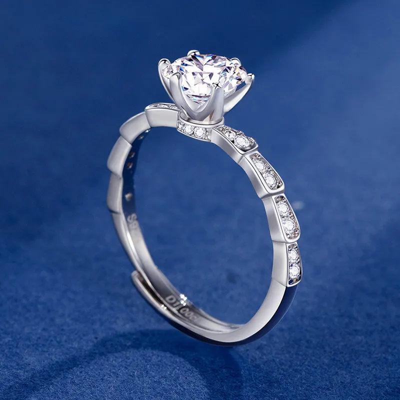 Step Up Proposal Moissanite Ring