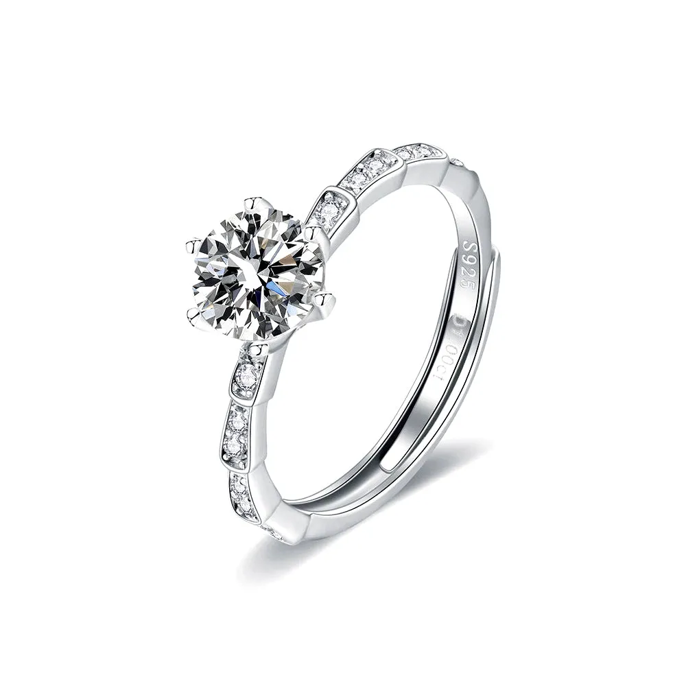 Step Up Proposal Moissanite Ring