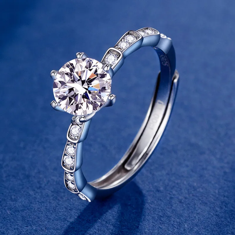 Step Up Proposal Moissanite Ring