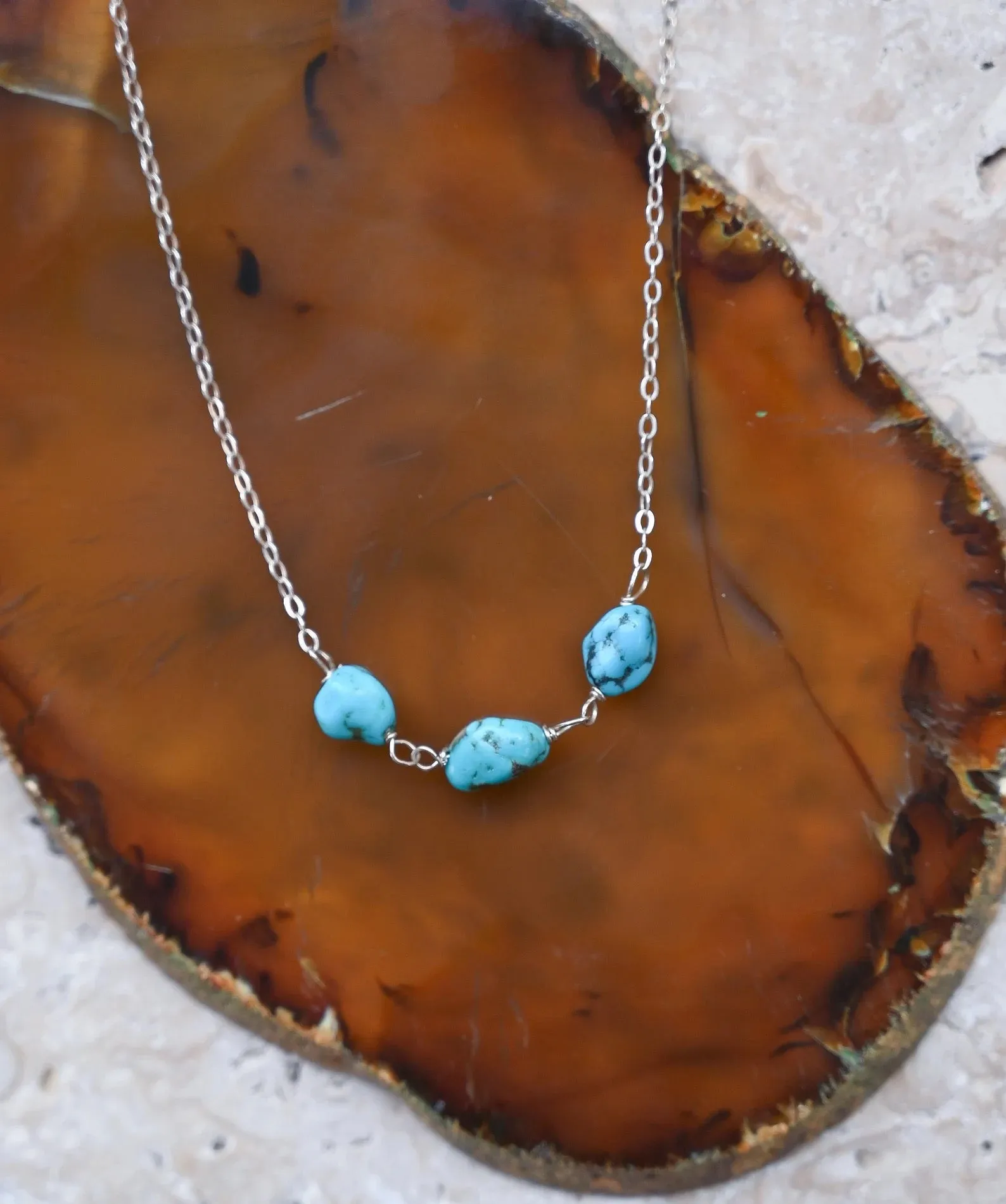 Stone Of Truth Turquoise Silver Necklace