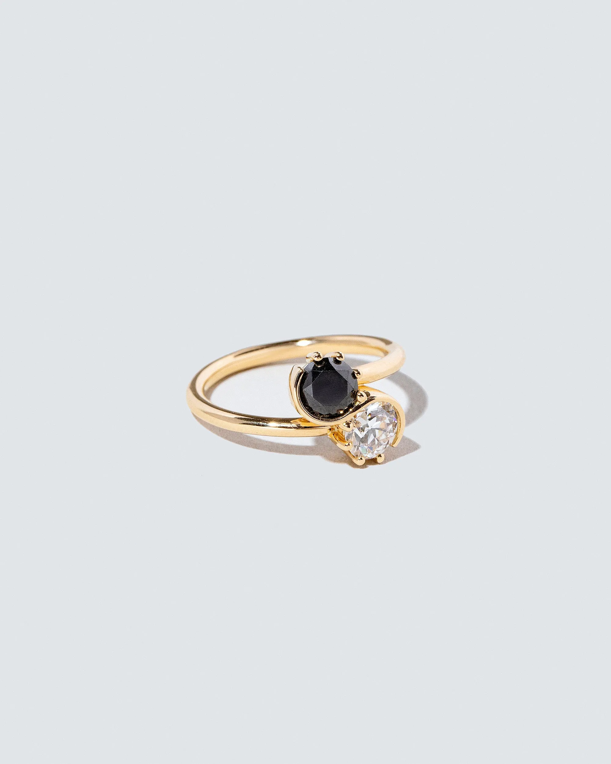 Sun & Moon Union Ring - Black & White Diamond