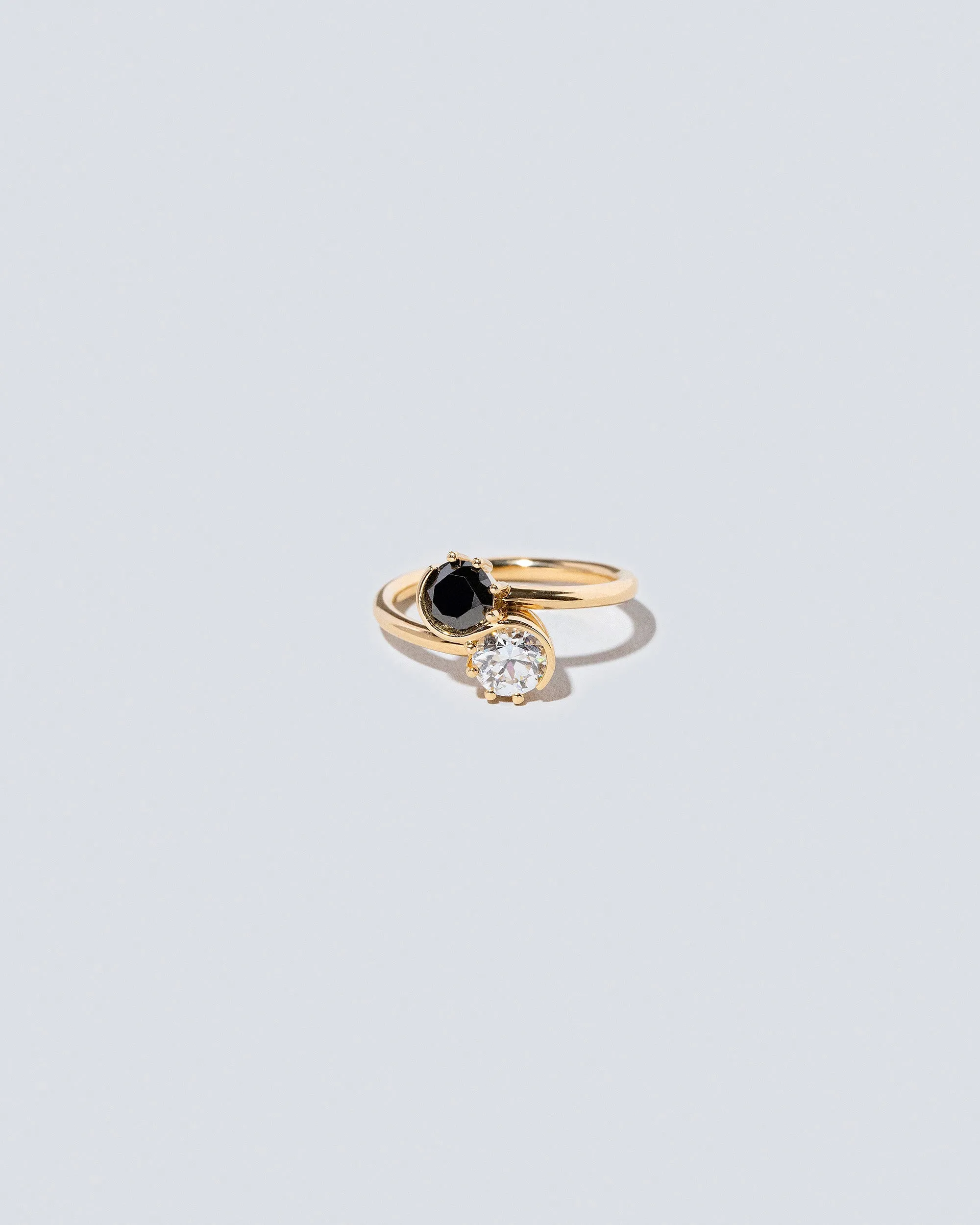 Sun & Moon Union Ring - Black & White Diamond