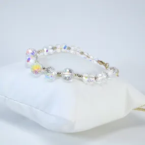 Swarovski AB Crystal Droplet Bracelet, Diamond Bracelet, Bridal Jewelry, Bridesmaid Gift, Statement Bracelet.