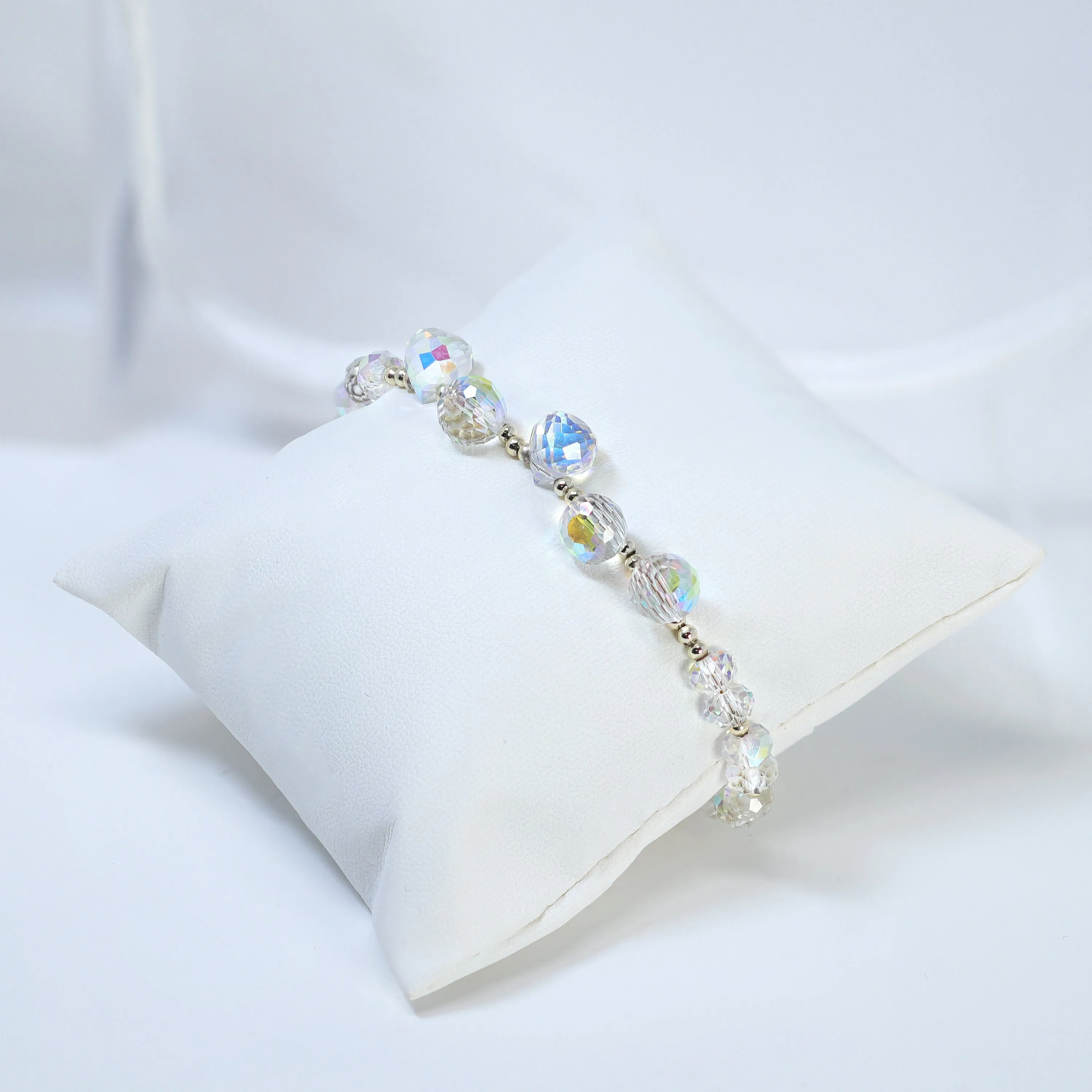 Swarovski AB Crystal Droplet Bracelet, Diamond Bracelet, Bridal Jewelry, Bridesmaid Gift, Statement Bracelet.