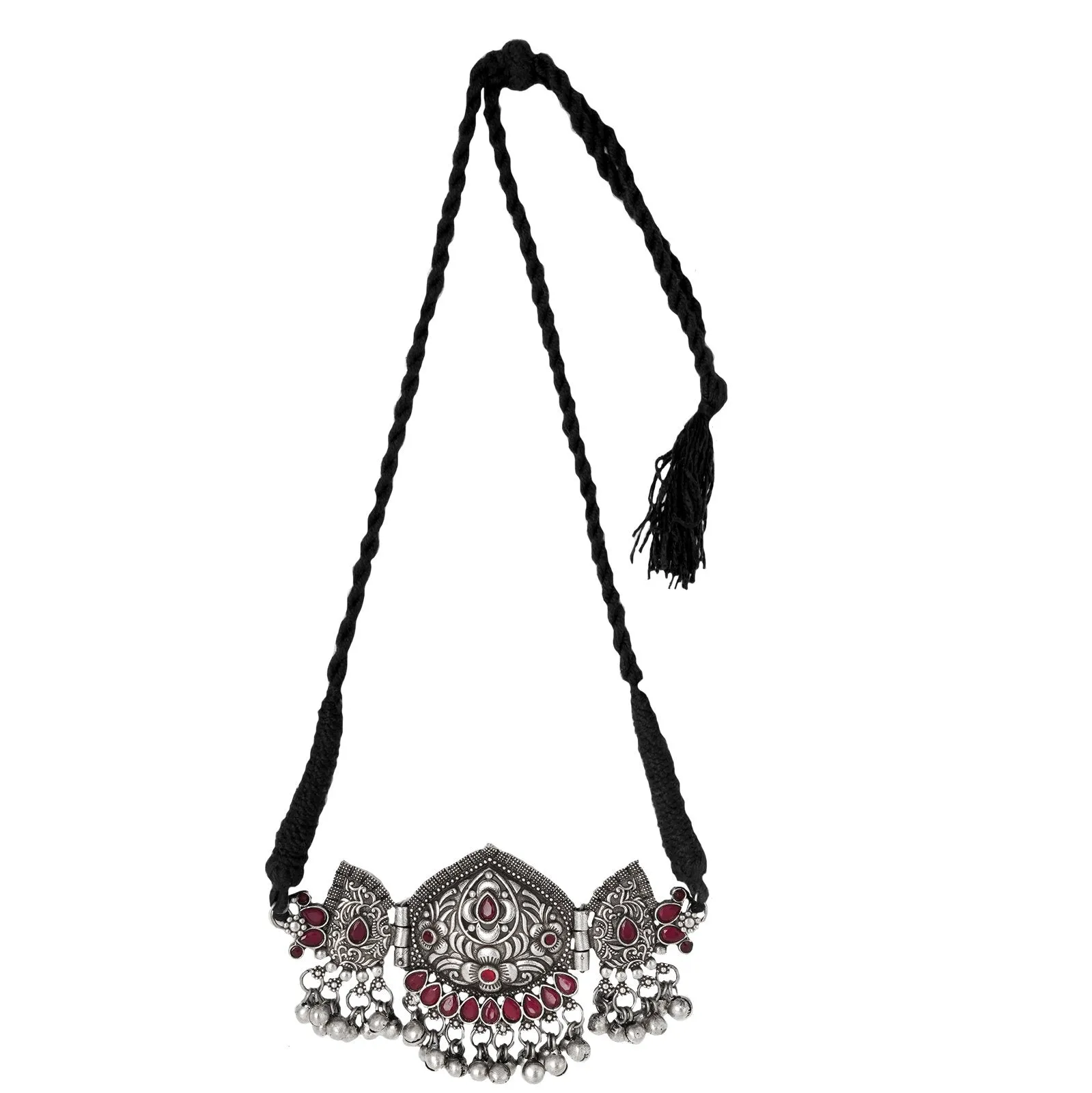 Teejh Kalki Floral Red Choker Necklace