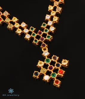 The Ruchika Silver Navratna Necklace