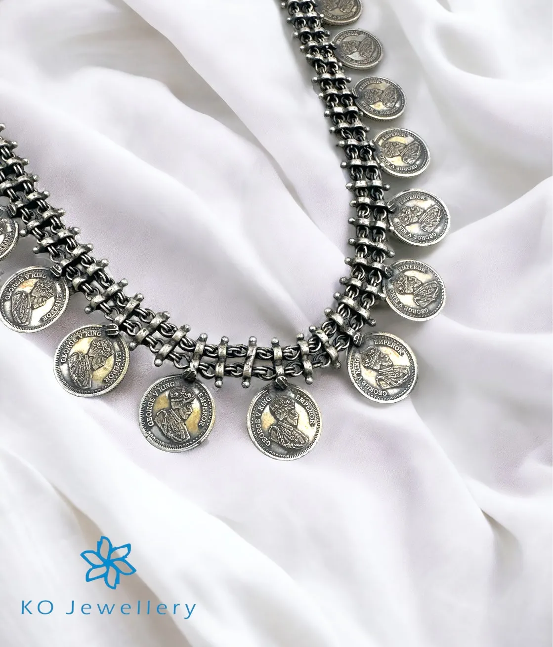 The Victoria Coin Silver Antique Necklace