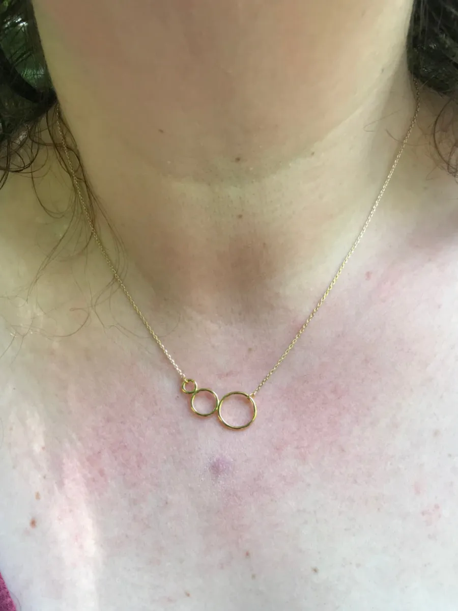 Three Ring Bubble Necklace