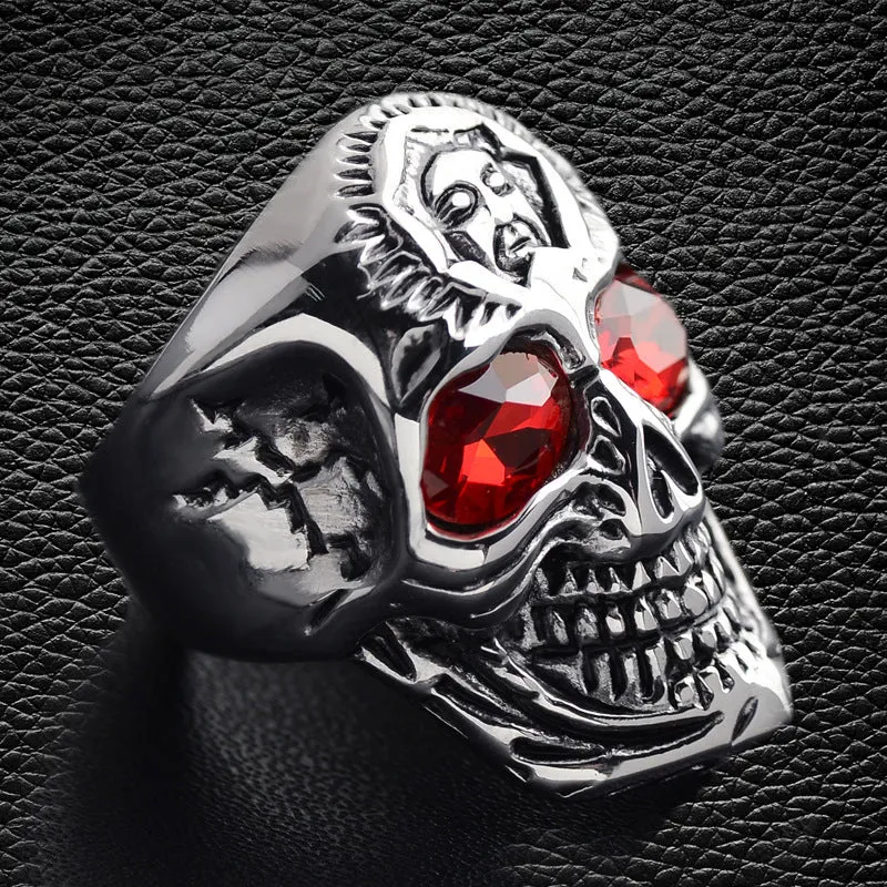 Vintage Crackle Ghost Head Ring