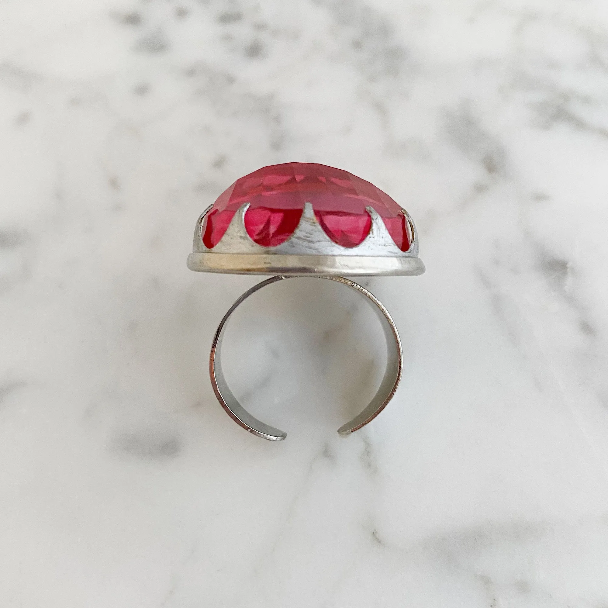 WHEATON statement pink cocktail ring