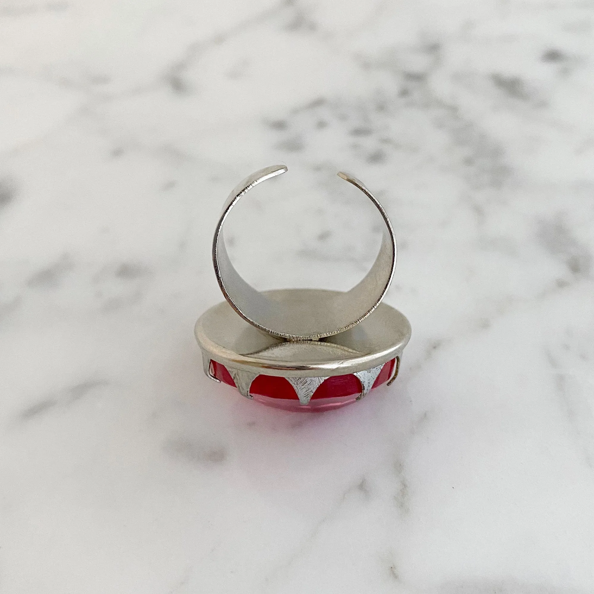 WHEATON statement pink cocktail ring