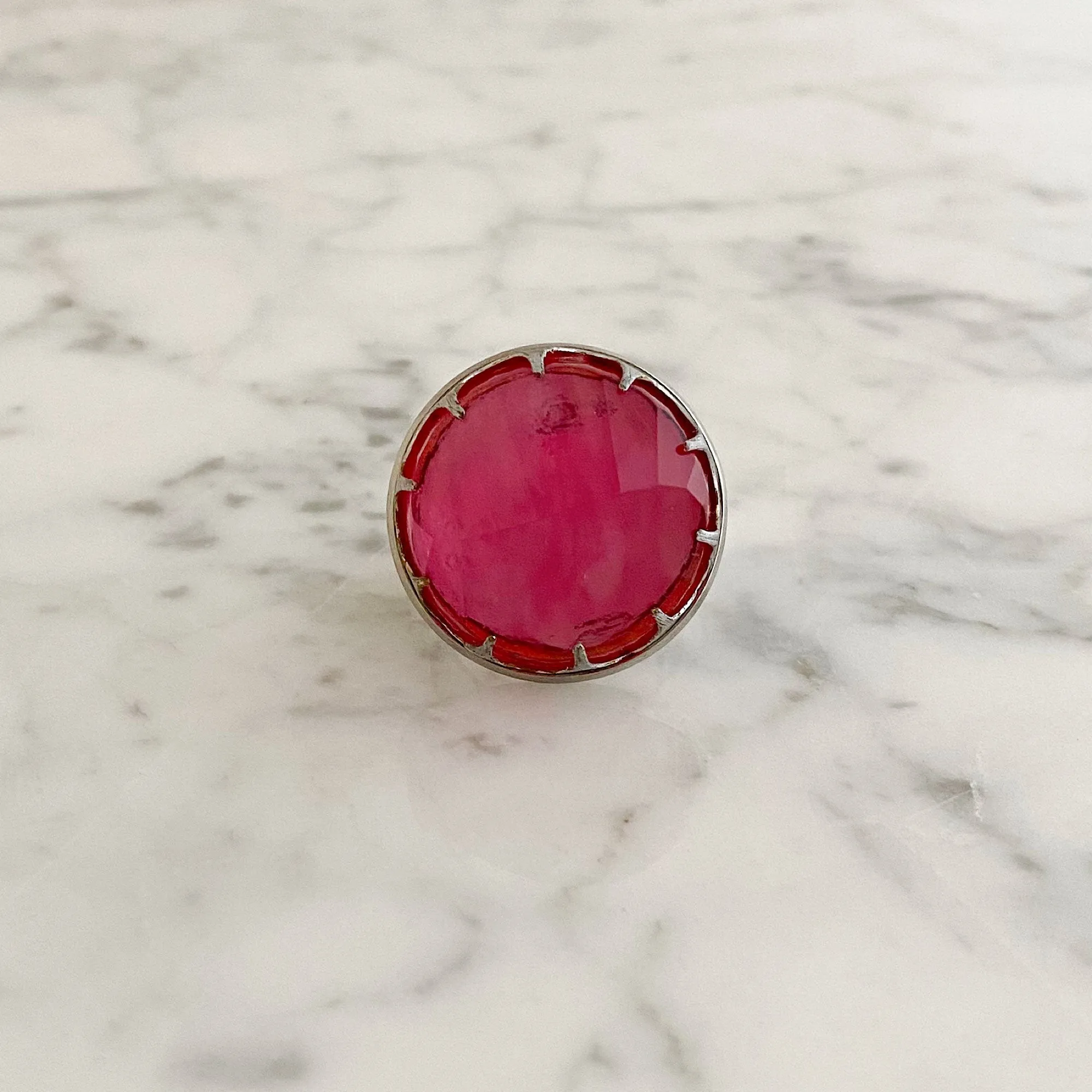 WHEATON statement pink cocktail ring