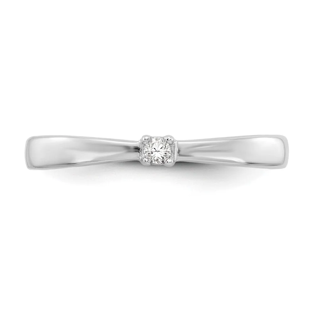 White Ice Sterling Silver Rhodium-Plated Diamond Ring