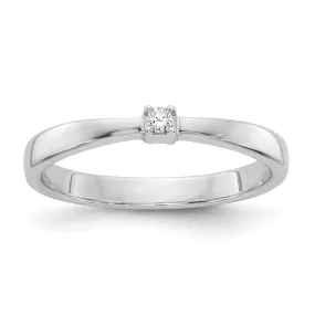 White Ice Sterling Silver Rhodium-Plated Diamond Ring