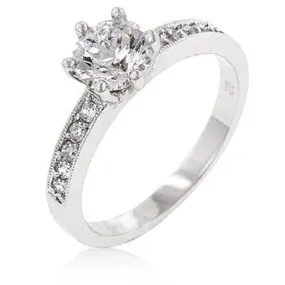 WildKlass Petite White Engagement Ring