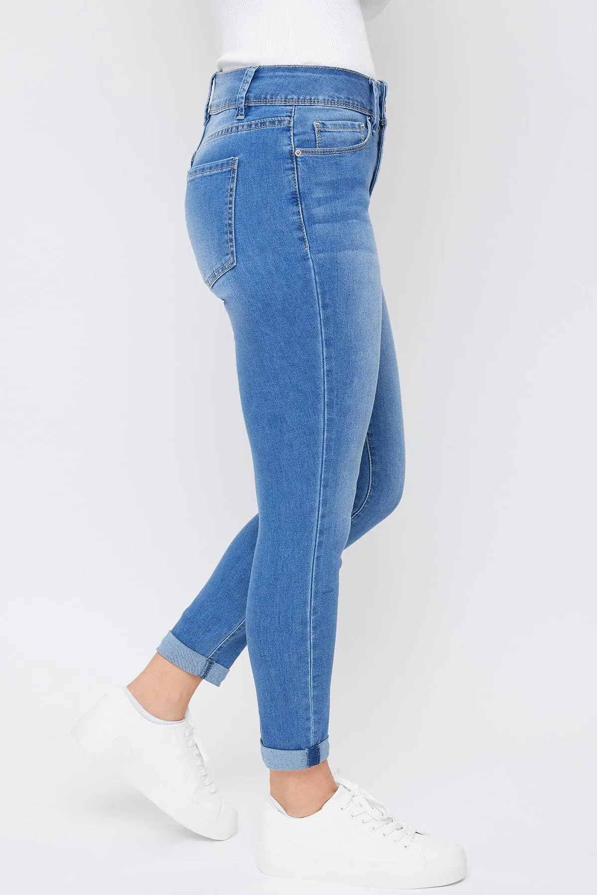 Women's Essential 2-Button Roll Cuff Ankle Jeans