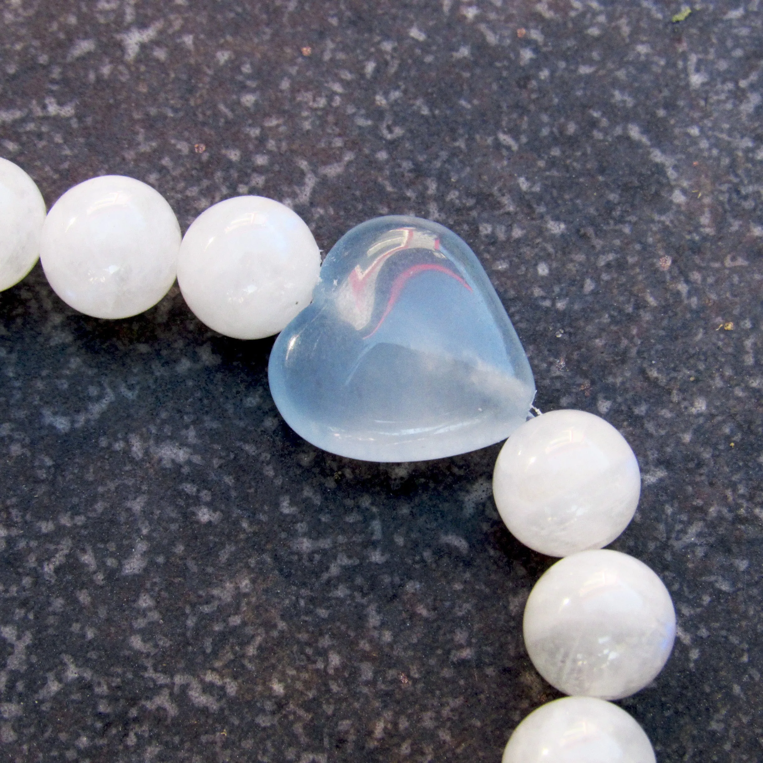 Women's Moonstone Gemstone FAITH stretch bracelet