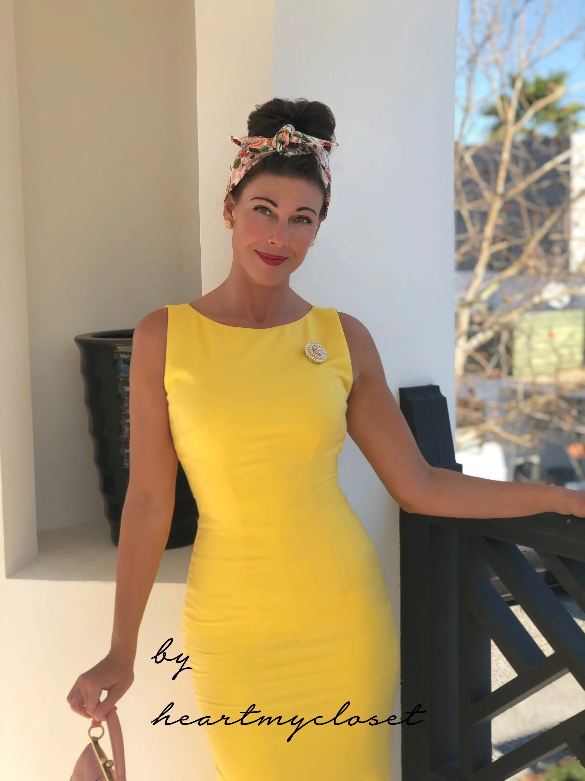 YELLOW sleeveless - Meghan Markle inspired dress