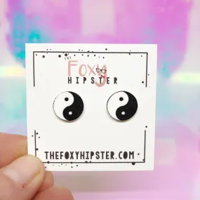 Yin Yang Stud Earrings