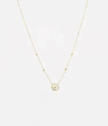 Zag Bijoux Fleur Mother of Pearl  Necklace